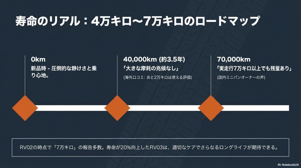 実走行4万キロから7万キロまでのタイヤ寿命と摩耗のリアルなロードマップ