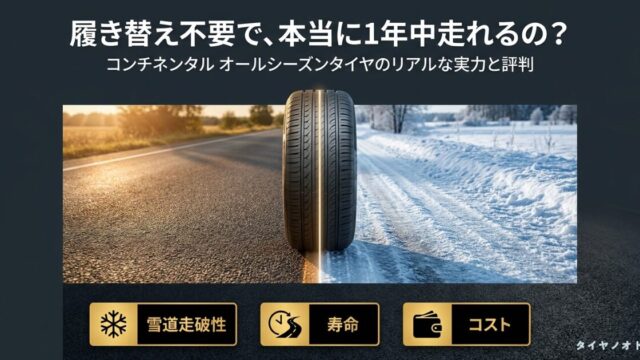 雪道を力強く走るコンチネンタルのオールシーズンタイヤ